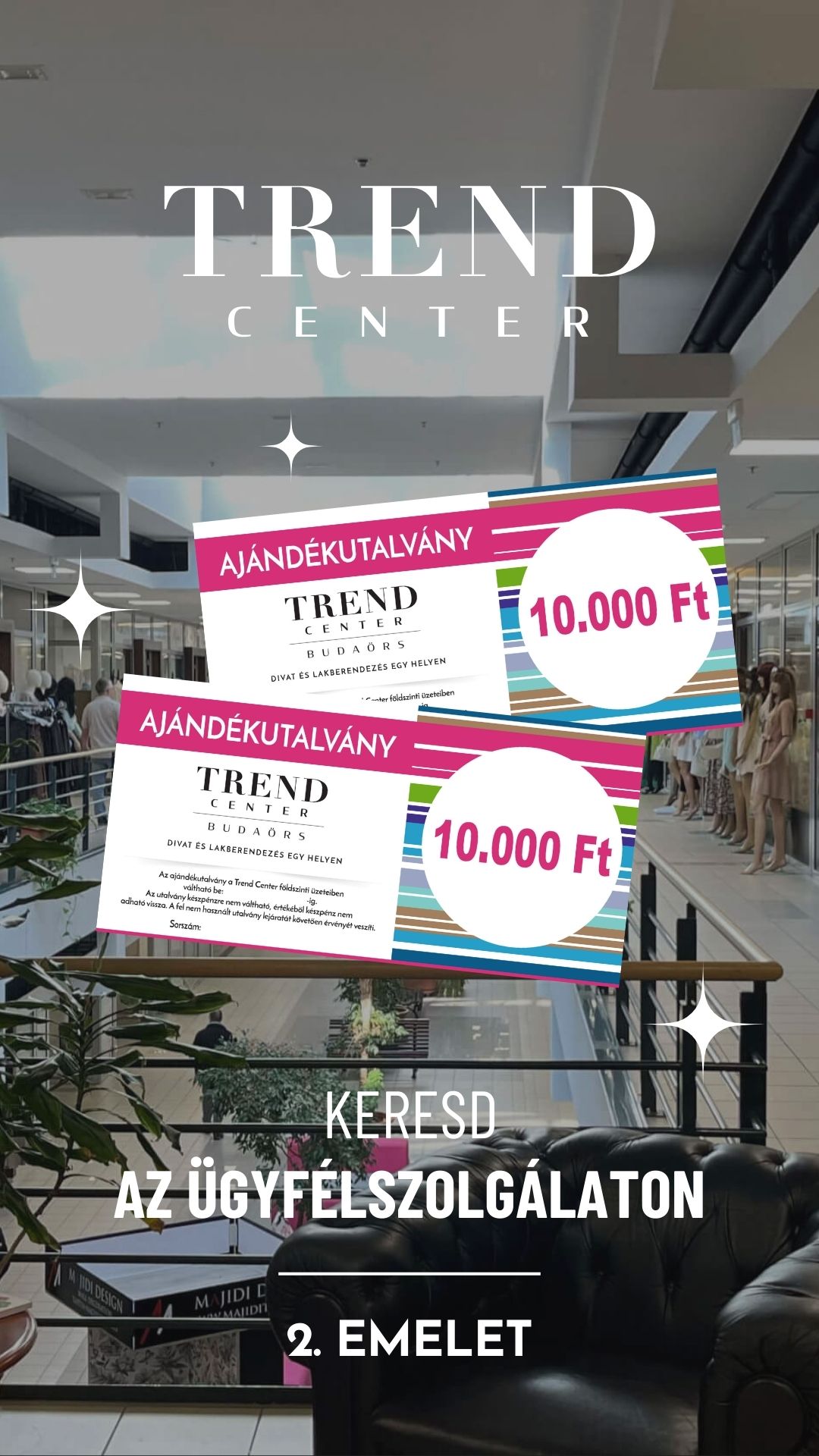 Trend Center ajándékutalvány vásárlás – tökéletes ajándék bármilyen alkalomra